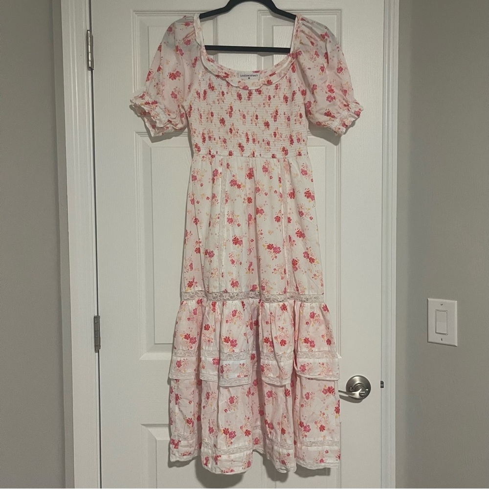 loveshackfancy Target cosette floral puff sleve midi dresss
